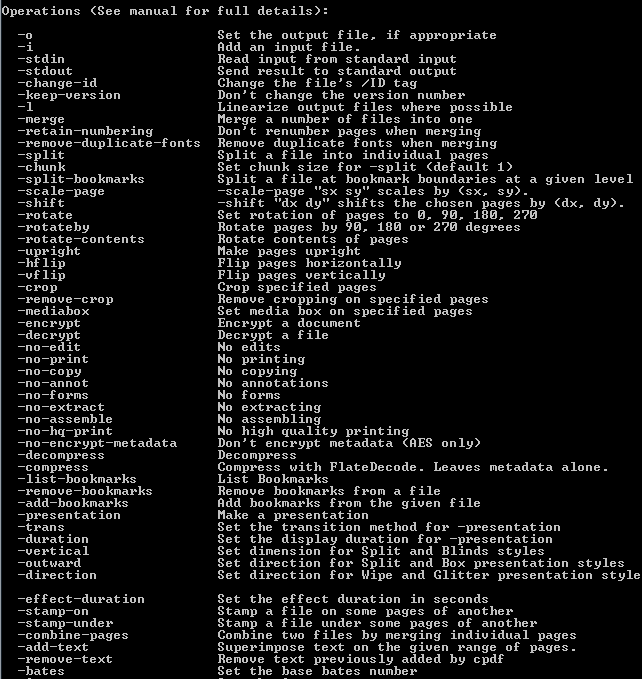 Coherent PDF Command Line Tools 1.8 screenshot